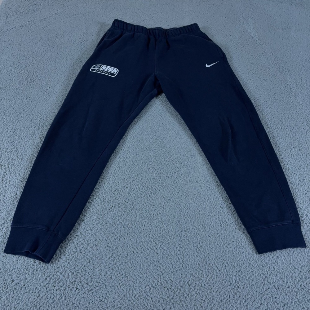 Nike Men's Black Sweatpants with White Swoosh
